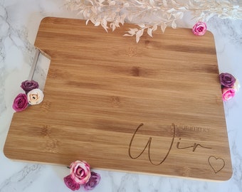 Valentine's Day gift | Bamboo cutting board "Forever Us" | Gift for partners | Personalized cutting board | Love | Wedding anniversary