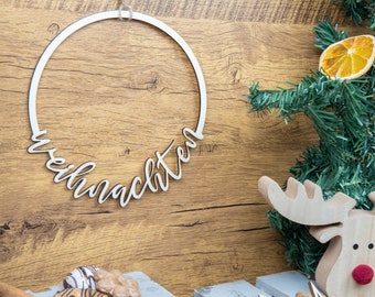 Christmas decoration wooden wall ring | Christmas wreath made of wood | sustainable Christmas decoration | winter decoration wood | Christmas gift idea