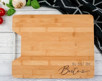 Mother's Day Gift for Mom | Bamboo Cutting Board You Are the Best | Personalized Engraved Kitchen Board | Wooden Gift Idea