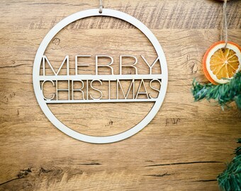 Christmas decoration wooden wall ring | Christmas wreath made of wood | sustainable Christmas decoration | winter decoration wood | Christmas gift idea