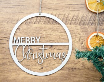 Christmas decoration wooden wall ring | Christmas wreath made of wood | sustainable Christmas decoration | winter decoration wood | Christmas gift idea