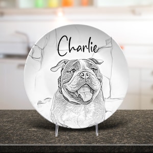 Custom Dog Plate, Personalized Pet Plate, Cat Portrait Plate, Cat Gift, Dog Portrait Plate, Dog Gift, Plate for Fussy Easters