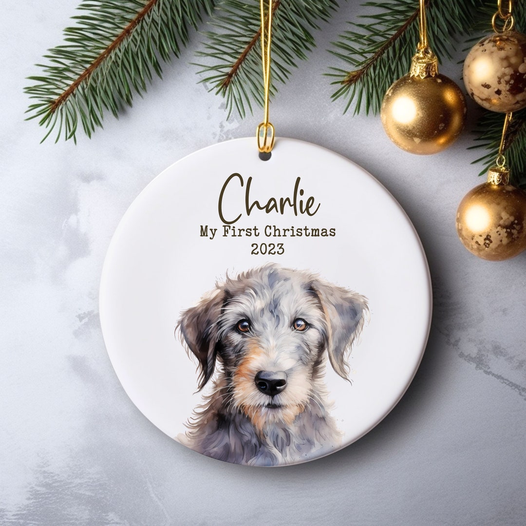 Irish Wolfhound Ornament 2023 Irish Wolfhound Christmas Etsy