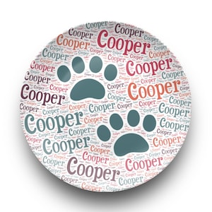 Personalized Dog Plate Custom Dog Plate, Personalized Pet Plate, Cat Plate, Cat Gift, Dog Plate for Fussy Easters Custom Pet Plate