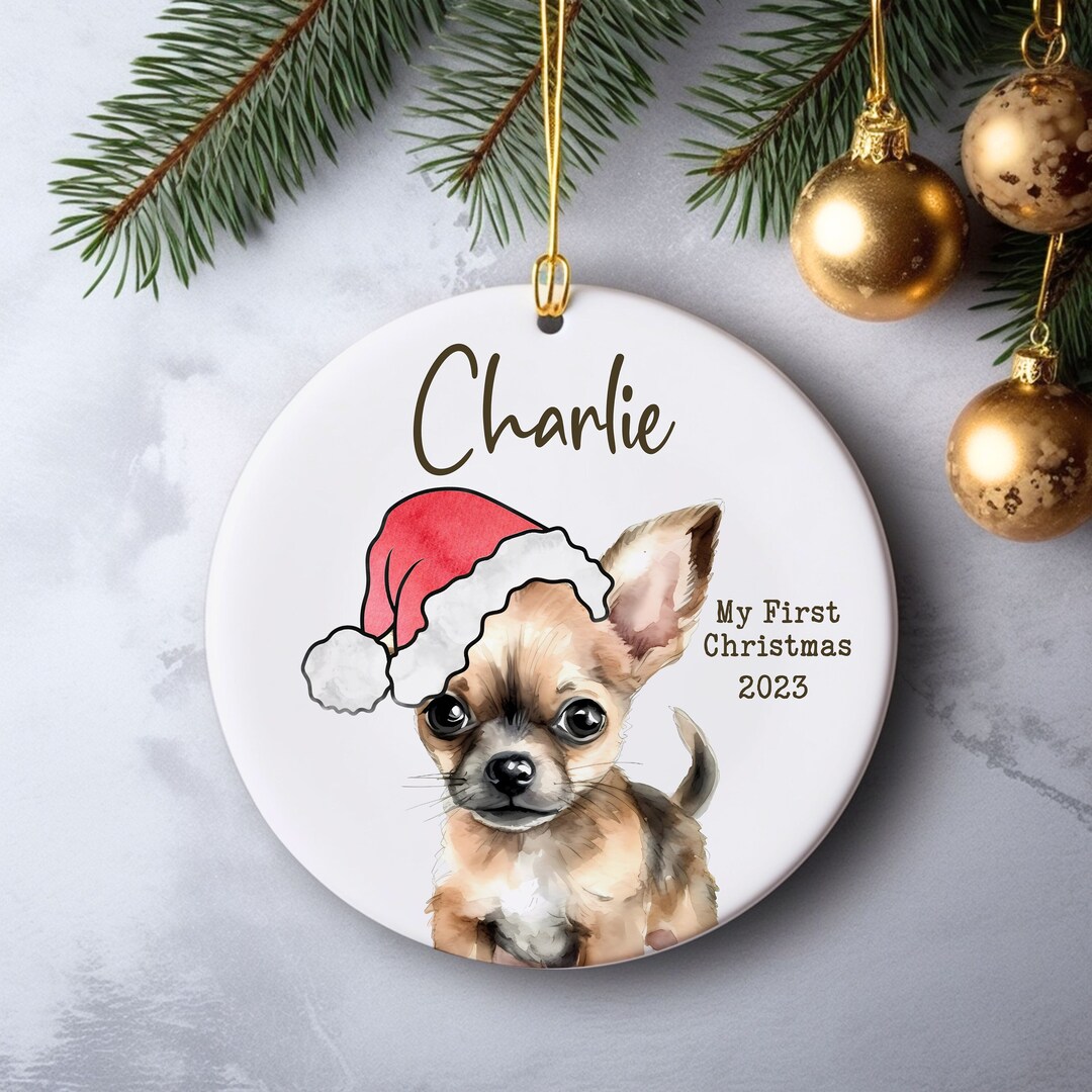 Chihuahua Ornament 2023 Chihuahua Christmas Ornament Chihuahua Etsy