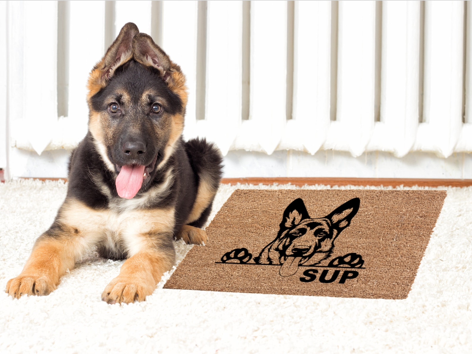 German Shepherd Mat door mat dog Sup German Etsy