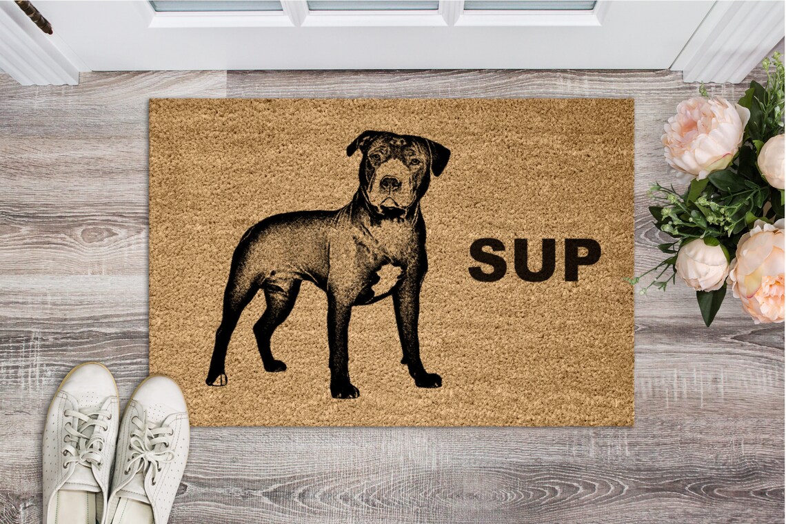 Custom Pet Portrait Mat Door Mat Dog Cat Door Mat Etsy