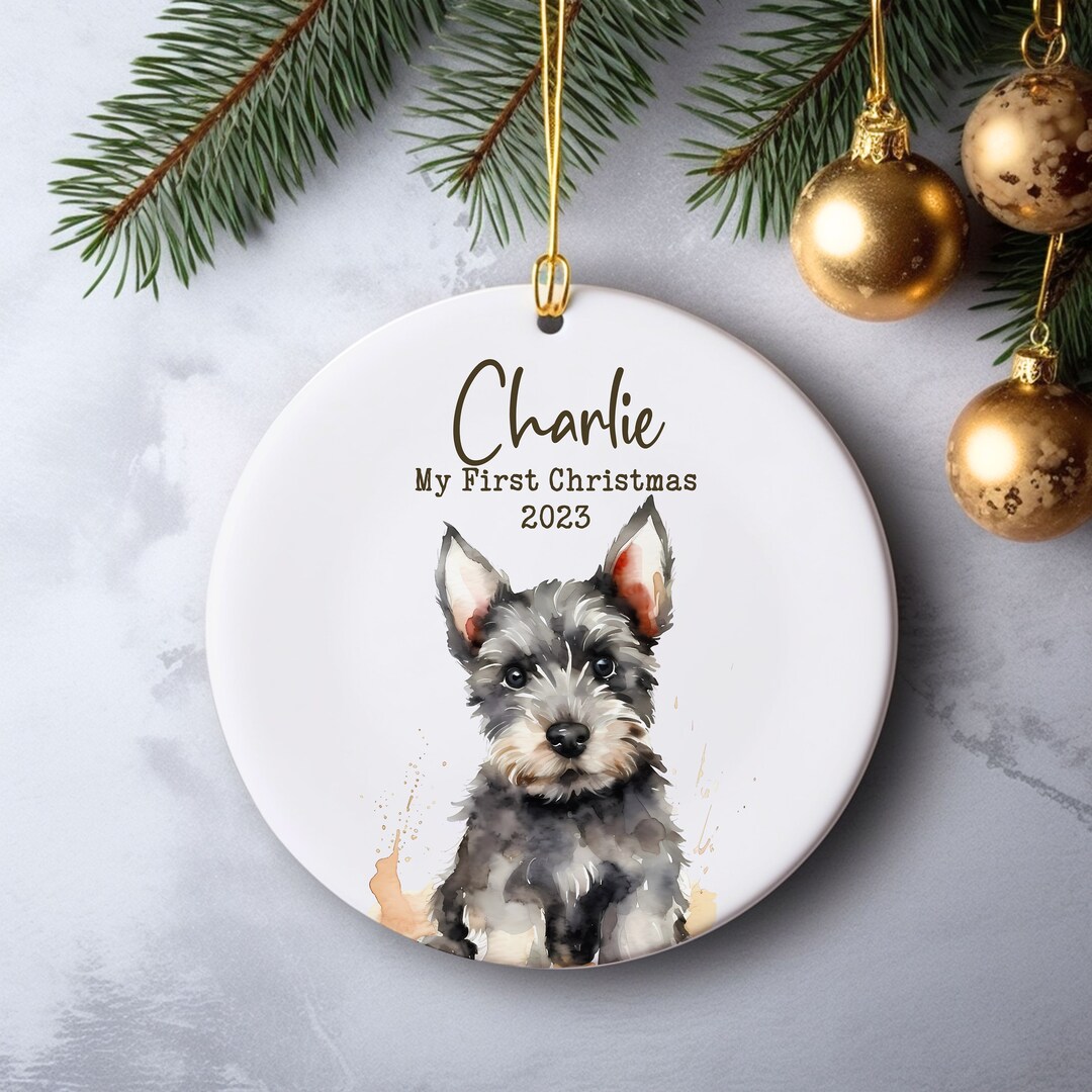 Scottish Terrier Ornament 2023 Scottish Terrier Christmas Etsy