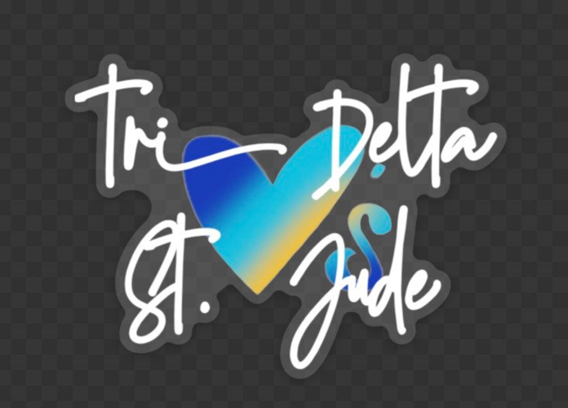 Tri Dela Sticker Tri Delta Decal Tri Delta Gift sorority Etsy