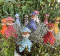 Happy Colorful Flower Fairy Ceramic Figures,Forest Elf ceramic figure for flower plant, home, garden,Plant stake, fairy garden accessories product logo