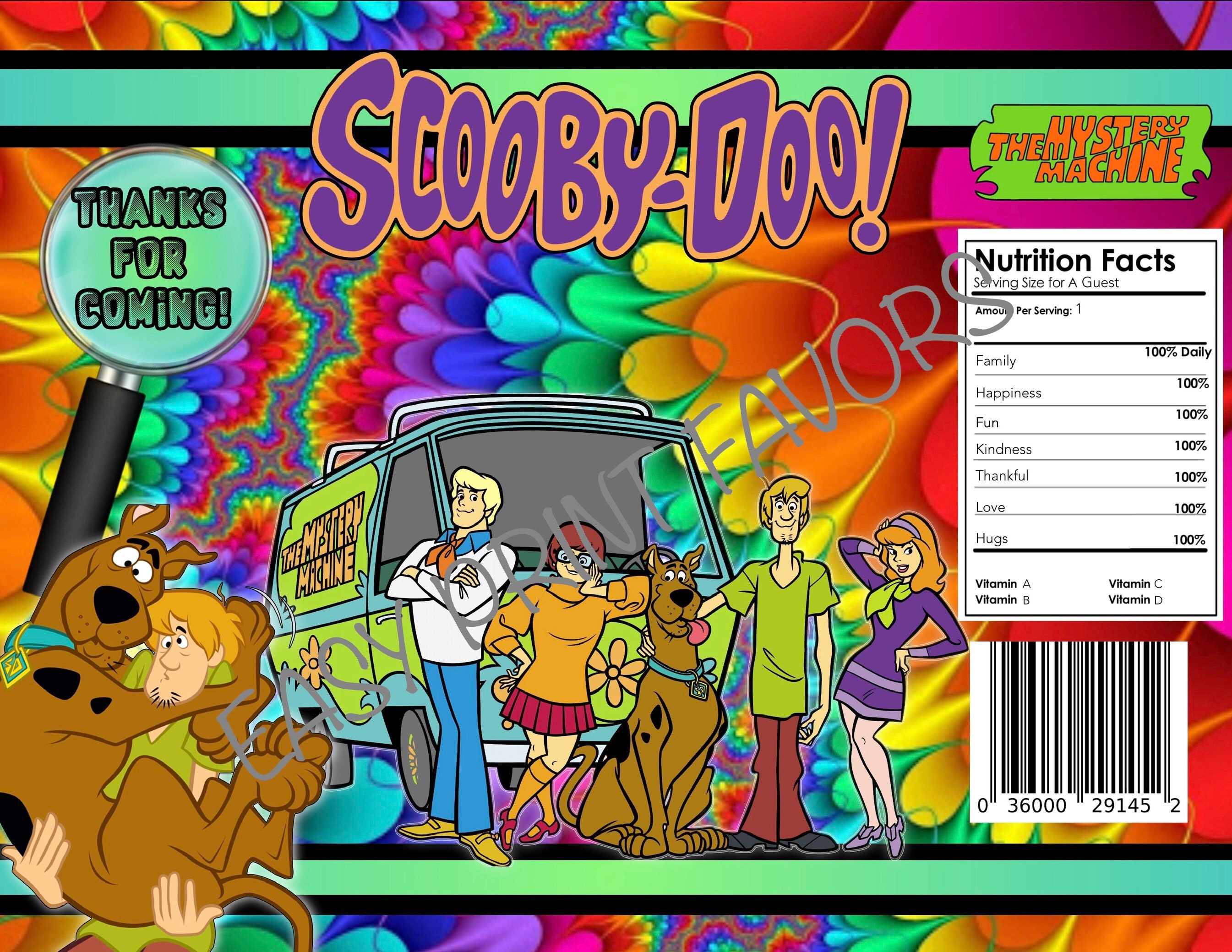 Scooby Doo Favor Bags-Custom Chip Bags-Scooby Doo | Etsy