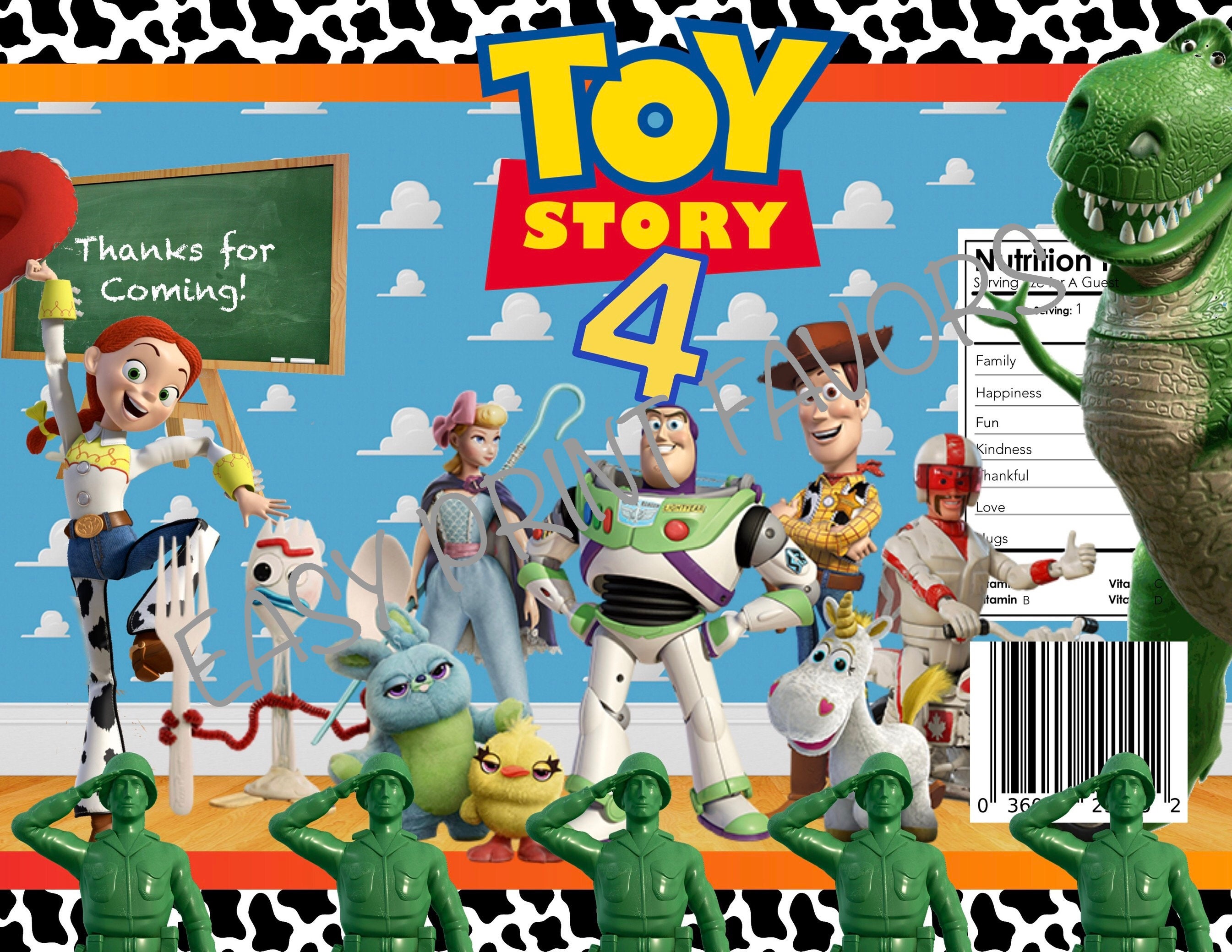 Toy Story 4 Chip Bag Printable Toy Story 4 Chip Bags Woody | Etsy