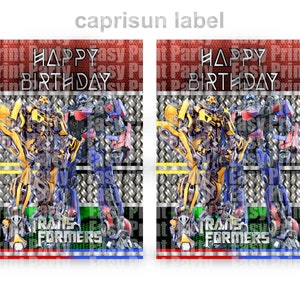 Transformers caprisun printable| transformers caprisun juice printable| INSTANT DOWNLOAD |