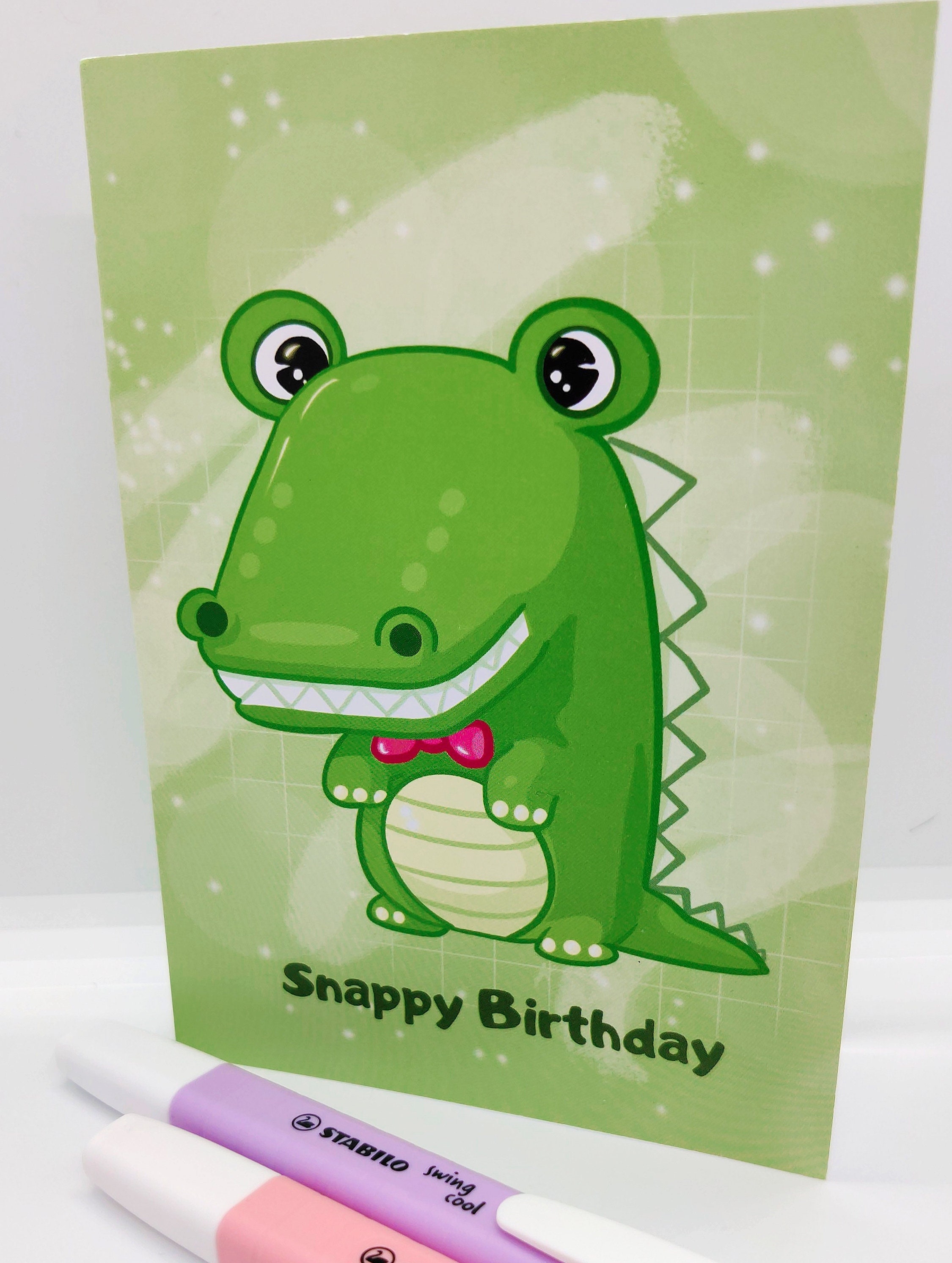 Snappy Card Snappy Birthday | Birthday Card | Cute Crocodile Card | Gifts | - Etsy
