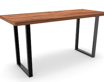 Square Butcher Block Desk Legs: 28" x 24" Modern Industrial Style