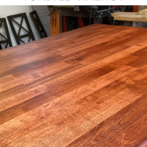 New! Butcher Block Dining Table - Top custom made with sustainably sourced wood. Dining table, Modern, Industrial dupe 7