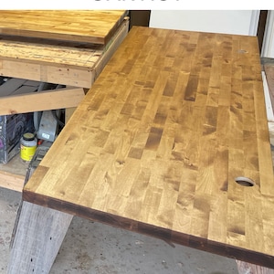 Handcrafted Butcher Block Dining Table: Sustainably Sourced Hardwood