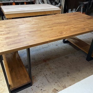 Custom Butcher Block Desk - Walnut Custom made with sustainably sourced wood. Desktop, Modern, Industrial Office Table Top Reclaimed orig 6