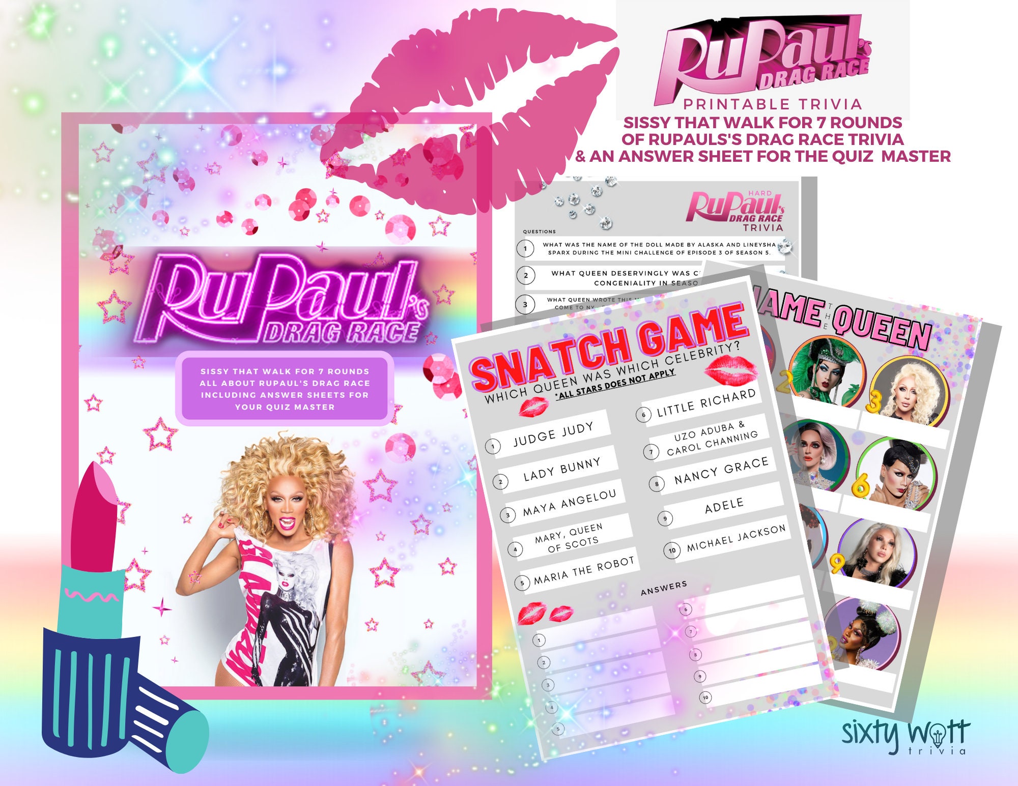 RuPaul's Drag Race Trivia Drag Race Trivia Quiz Etsy