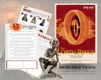 Herr der Ringe Trivia Quiz Party Spiel Fragen Filme