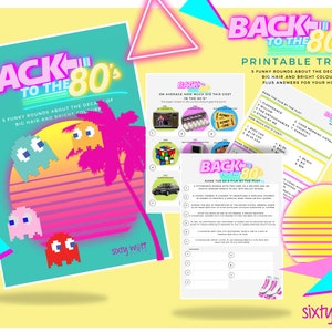 Back to the 80&#39;s Trivia Party Games Quiz Decades 1980&#39;s