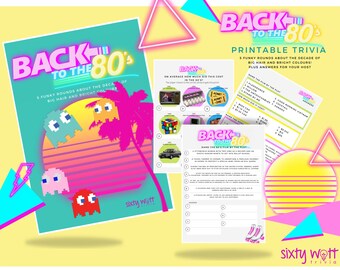 Back to the 80's Trivia Party Spiele Quiz Jahrzehnte 1980's