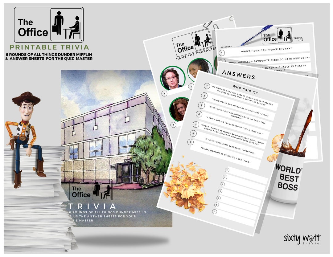 The Office US Version Tv Show Trivia Quiz Questions Etsy
