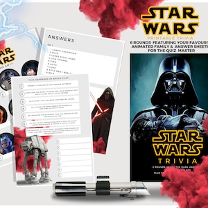 Star Wars Movie Trivia Quiz Party Game Questions