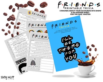 Friends 90s sitcom Trivia Night TV Show Quiz Trivia