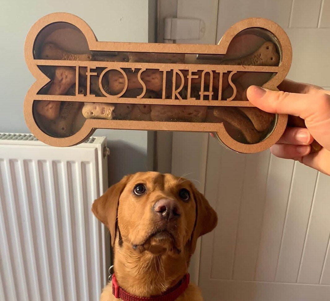 Personalised Dog Bone Treat Holder Personalised Dog Treat Etsy UK