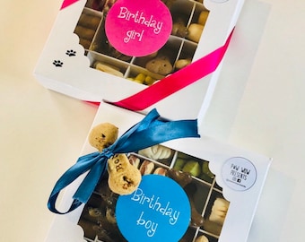 Cat | Dog Birthday Treat Box - Dog Birthday Present | Cat Birthday Present | Cat Birthday Gift | Personalised | Birthday Boy | Birthday Girl