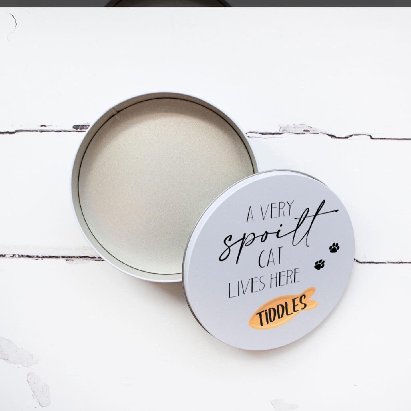 Personalised Cat Food Storage Tin Cat Food Storage Cat Etsy