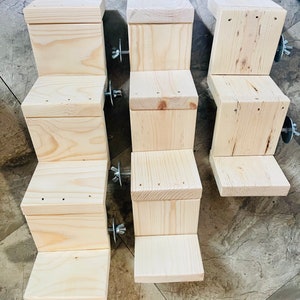 Kiln Dried Wood Stairs Set: Chinchilla, Rat, Bird Cage Enrichment