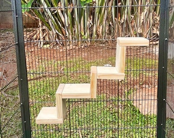 Kiln Dried Pine Pet Stair Set for Chinchillas, Rats, Sugar Gliders, Degu, Birds and other Critters