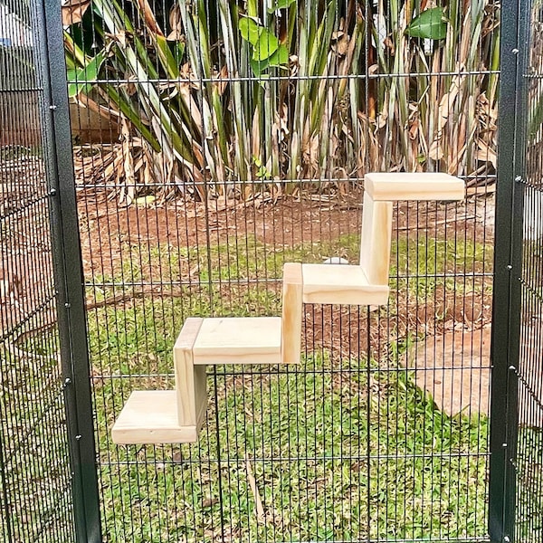 Ensemble d'escaliers pour animaux de compagnie en pin séché au four pour chinchillas, rats, planeurs en sucre, degu, oiseaux et autres bestioles