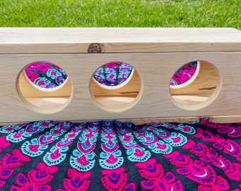 Giocattoli Da Masticare Appesi Per Conigli - Set Naturale Con Erba, Carota, Legno Per Piccoli Animali - Foto 5