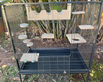 10 piece Cage to Castle Bundle, includes Sky High Lanai, Peekaboo Platform, Lily Pad Ledges and Pet Steps for Chinchillas Rats Squirrels