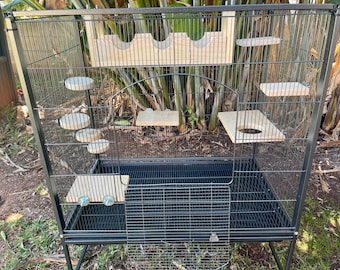 10 piece Cage to Castle Bundle, includes Sky High Lanai, Peekaboo Platform, Lily Pad Ledges and Pet Steps for Chinchillas Rats Squirrels