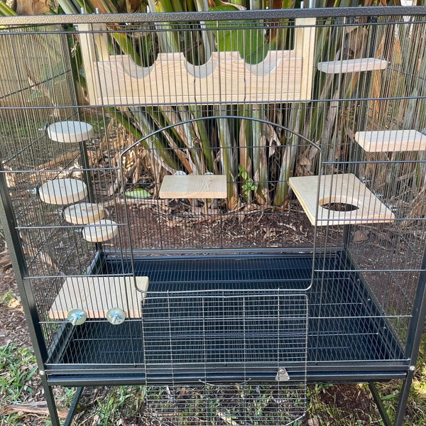 10 piece Cage to Castle Bundle, includes Sky High Lanai, Peekaboo Platform, Lily Pad Ledges and Pet Steps for Chinchillas Rats Squirrels
