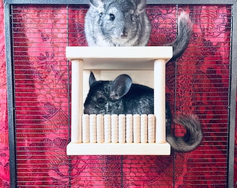Kiln Dried Pine Tiki Bar, Tunnel Hideout for Chinchillas, Rats and Small Animals