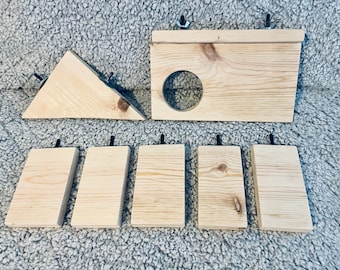 7 Piece Kiln Dried Pine Ledge Set with Corner Ledge & Peekaboo Platform