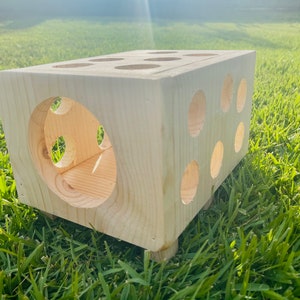 Kiln Dried Pine Peekaboo House for Guinea Pigs, Chinchillas, Rats, Mice, Sugar Gliders and other Critters
