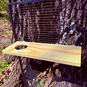 Wooden Platform Ledge with Peekaboo for Chinchillas Rats and Small Animals