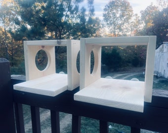 2x Kiln Dried Pine Chinchilla Tunnel Hideout with Ledge