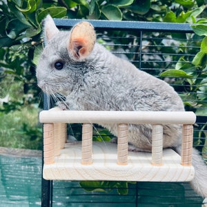 Kiln Dried Pine Wrap Around Railing Ledge for Chinchillas, Rats, Sugar Gliders, Degu and other Critters