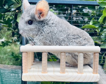 Kiln Dried Pine Wrap Around Railing Ledge for Chinchillas, Rats, Sugar Gliders, Degu and other Critters