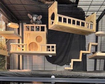 Beach House Bundle with Stairs and Bridge for Chinchillas and Small Animals