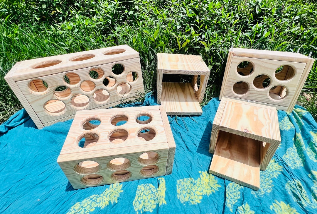 Kiln Dried Pine Critter Cage Bundle: Holey Hideouts for Chinchillas ...
