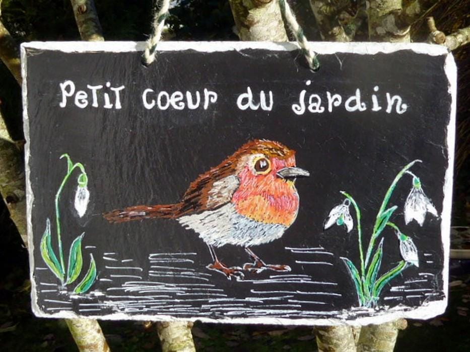 Coeur Ardoise à suspendre Mariage