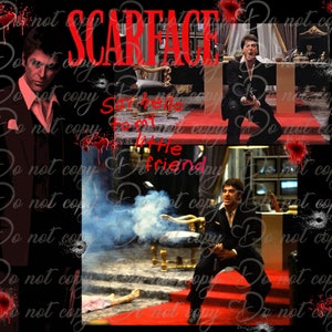 20 oz tumbler wrap digital file only Tony Montana